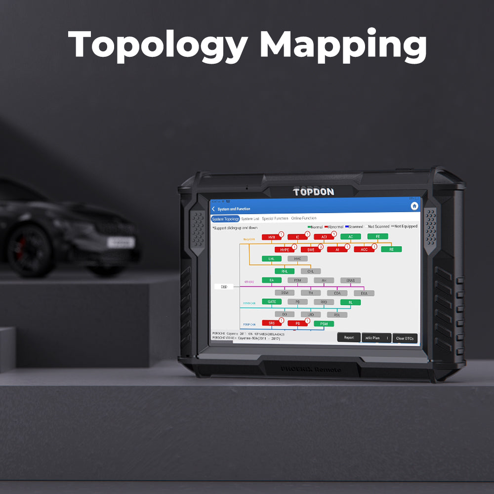 TOPDON Phoenix Remote is an automotive diagnostic scanner with extensive  coverage of over 200 passenger car and electric vehicles. Featuring Remote  Diagnosis, this tool offers unprecedented insight and convenience. This  functionality enables