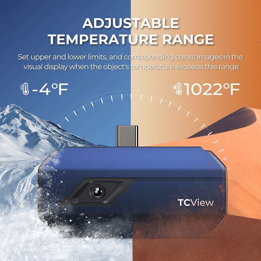 TOPDON TC001 Outil de mesure de température d'imageur thermique portable  pour Android / Windows / Smartphone / Tablettes /