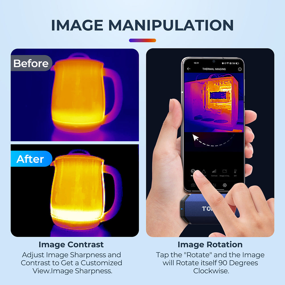 2024 TOPDON TC001 256x192 IR High Resolution Thermal Imaging Camera for  Android